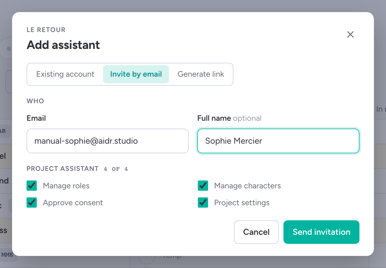 An assistant gets exactly what you tick. (1) Capabilities; (2) What they will be able to do.