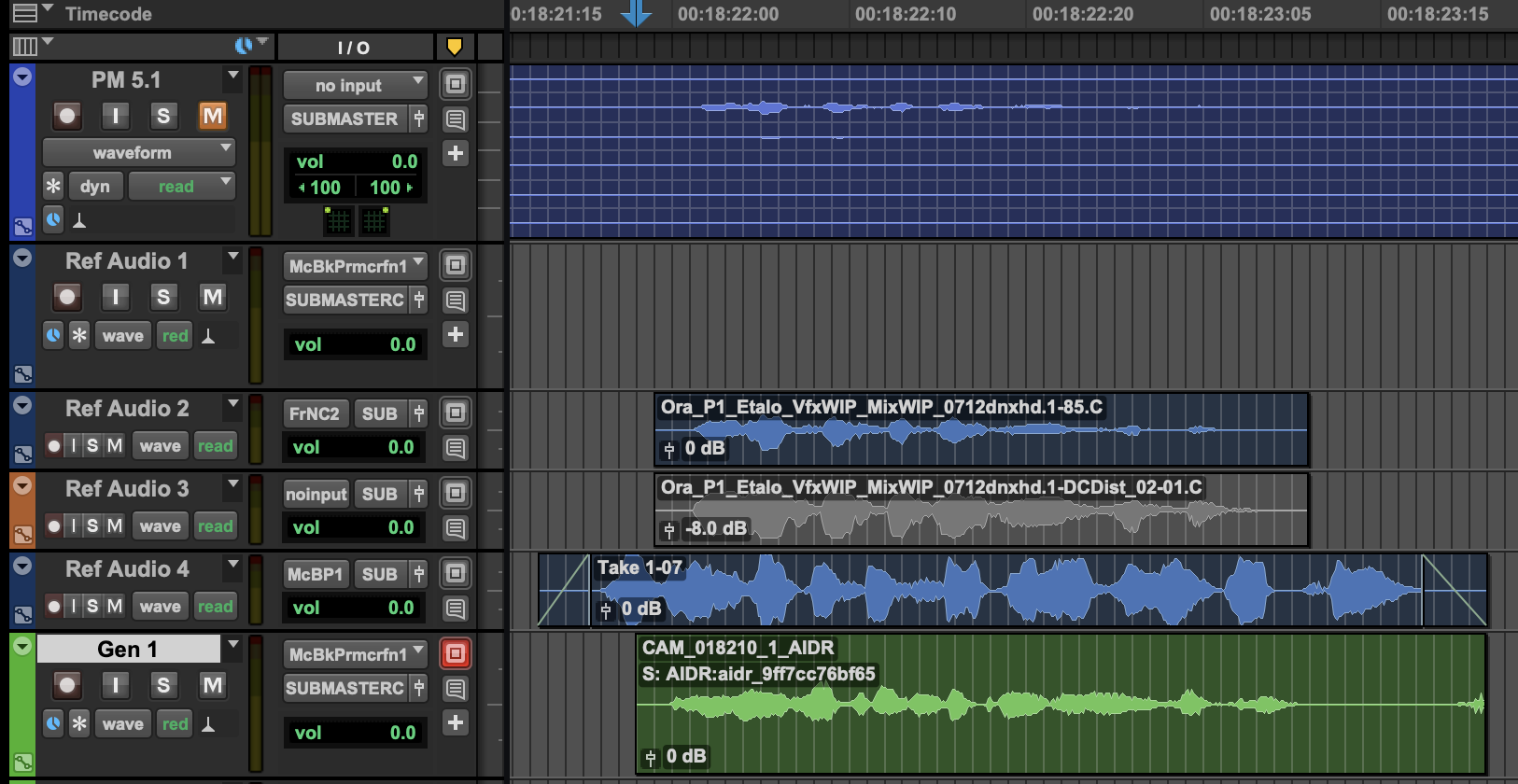 Select a track in Pro Tools and spot. The take lands on it with a readable name. (1) Character, cue, take; (2) The ID AIDR finds it back by; (3) The original stays.